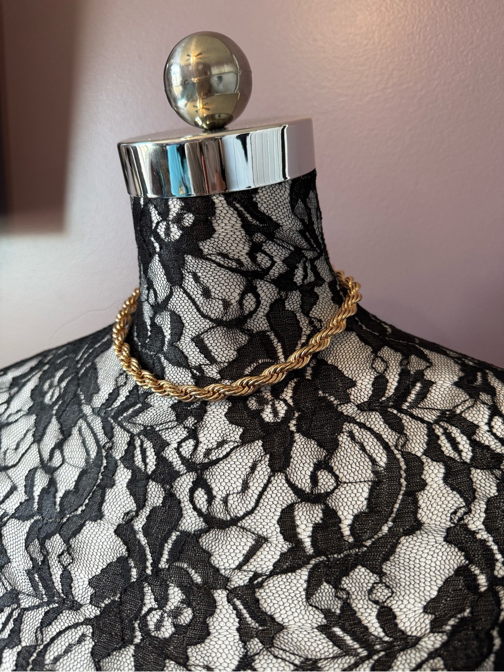 3 for $15 Gold Twisted Rope Choker Necklace - Women - Picture 3 of 4